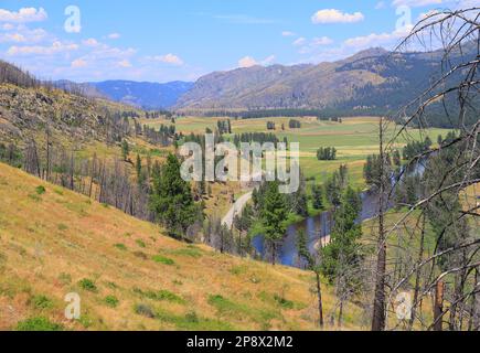 Valley by Rock Creek en Colombie-Britannique. Banque D'Images