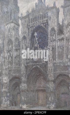 English : la cathédrale de Rouen. Le portail, temps gris 1892 par Claude Monet Banque D'Images