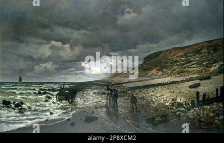 La Pointe de la Hève au bas Tide 1865 par Claude Monet Banque D'Images