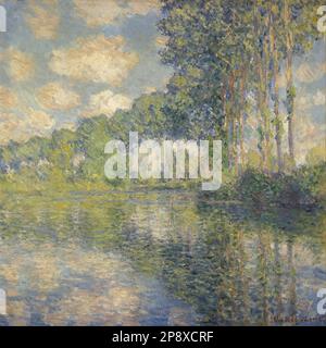 Peupliers sur l'Epte 1891 de Claude Monet Banque D'Images