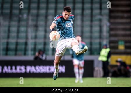 Varsovie, Pologne. 09th mars 2023. Oussama Idrissi lors de la manche de la Ligue Europa de l'UEFA de 16 jambe un match entre Shakhtar Donetsk et Feyenoord sur 9 mars 2023 à Varsovie, Pologne. (Photo de PressFocus/SIPA USA) crédit: SIPA USA/Alay Live News Banque D'Images