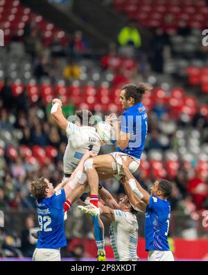 Vancouver, Canada. 5th mars 2023. Rodrigo Isgro (Top L) de l'Argentine et Jonathan Laugel (Top R) de la France rivalisent une ligne au cours du jour 3 - HSBC CAN Banque D'Images