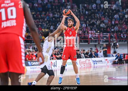 Pirée, Grèce. 09th mars 2023. 0 THOMAS WALKUP de l'Olympiacos Pirée lors de l'Euroligue, Round 28, match entre l'Olympiacos Pirée et le FC Bayern Munich au stade de la paix et de l'amitié de 9 mars 2023, à Athènes, Grèce. Crédit : Agence photo indépendante/Alamy Live News Banque D'Images