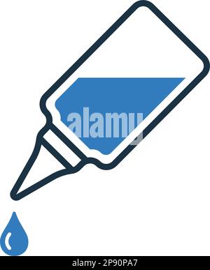 Icône de pipette chimique, graphiques vectoriels pour une utilisation variée. Illustration de Vecteur