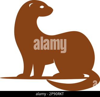 Illustration du logo Otter Icon Illustration de Vecteur