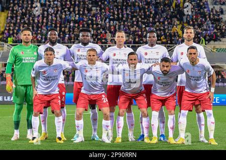 Florence, Italie. 09th mars 2023. Équipe de Sivaspor pendant la Fiorentina FC contre Sivaspor, match de football de la Ligue de la Conférence de l'UEFA à Florence, Italie, 09 mars 2023 crédit: Agence de photo indépendante/Alamy Live News Banque D'Images