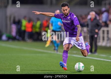 Florence, Italie. 09th mars 2023. Nicolas Gonzalez (ACF Fiorentina) pendant la Fiorentina FC contre Sivaspor, match de football de la Ligue des conférences de l'UEFA à Florence, Italie, 09 mars 2023 crédit: Agence de photo indépendante/Alamy Live News Banque D'Images