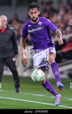Florence, Italie. 09th mars 2023. Nicolas Gonzalez (ACF Fiorentina) pendant la Fiorentina FC contre Sivaspor, match de football de la Ligue des conférences de l'UEFA à Florence, Italie, 09 mars 2023 crédit: Agence de photo indépendante/Alamy Live News Banque D'Images