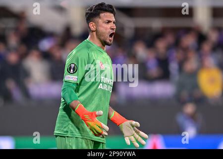 Florence, Italie. 09th mars 2023. Ali Sasal Vural (Sivaspor) pendant la Fiorentina FC contre Sivaspor, match de football de la Ligue des conférences de l'UEFA à Florence, Italie, 09 mars 2023 crédit: Agence de photo indépendante/Alamy Live News Banque D'Images