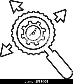 Icône d'optimisation de la réputation. Vecteur simple bien organisé et conception méticuleuse. Illustration de Vecteur