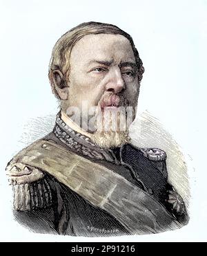 Paul de Ladmirault, 1808 - 1898, war ein französischer General, der an der französischen Eroberung Algeriens und den Kriegen des Zweiten Französischen Kaiserreichs beteiligt war, situation aus der Zeit des Deutsch-Französischen Krieheges oder Deutsch-Franzöchen Krieisch Kriegel, 1870-1871, Vorarbeiten, Vorarbeiten, 19-und der der Vordereierbeiten. Jahrhundert Banque D'Images