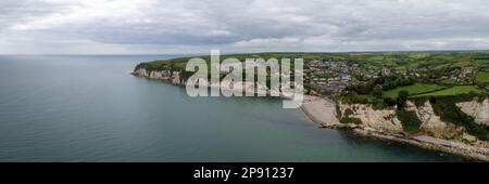 Bière, Devon - Drone photo panoramique aérienne Banque D'Images