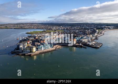 Exmouth, Devon - Drone Aerial photo Banque D'Images