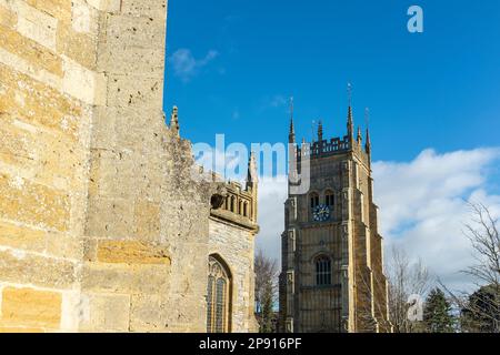 Église Saint-Laurent et Tour Evesham Bell, Evesham, Worcestershire, Royaume-Uni Banque D'Images