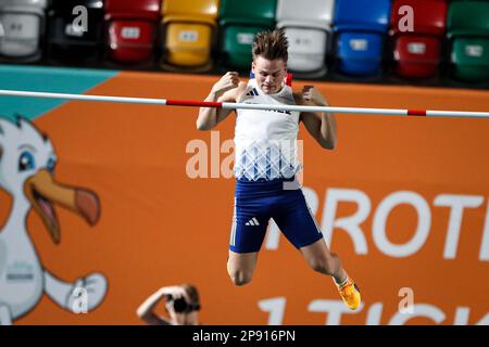 Istanbul, Turquie, 4 mars 2023. Thibaut Collet, de France, participe à Pole Vault Men lors des championnats européens d'athlétisme 2023 - jour 2 à l'Atakoy Arena d'Istanbul, Turquie. 4 mars 2023. Crédit : Nikola Krstic/Alay Banque D'Images