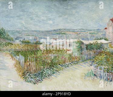 Montmartre : derrière le Moulin de la Galette 1887 par Vincent van Gogh Banque D'Images