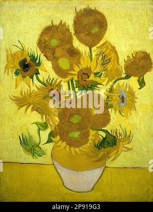 Tournesols 1889 par Vincent van Gogh Banque D'Images