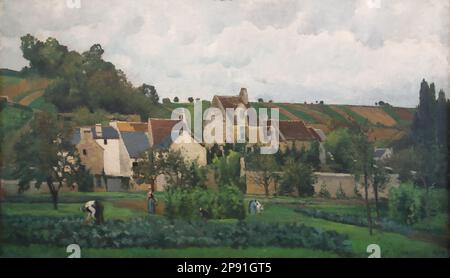 L'Hermitage BEI Pontoise (l'Hermitage près de Pontoise) par le peintre impressionniste français Camille Pissarro au musée Wallraf-Richartz, Cologne, Allemagne Banque D'Images