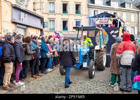 Douarnenez, France - 27 février 2022 : les gras de Douarnenez est un carnaval particulièrement célèbre en Bretagne qui a lieu chaque année depuis Banque D'Images