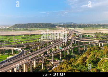 Système d'échange d'autoroute à Taichung, taïwan Banque D'Images