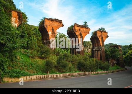 Ruines du pont long teng, comté de Miaoli, Taïwan Banque D'Images