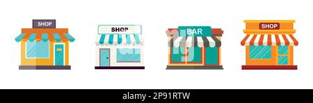 Icône de stockage définie sur fond blanc. Conception plate. Illustration vectorielle Illustration de Vecteur