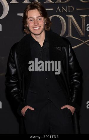 Ryker Baloun assiste aux arrivées de Netflix Shadow and Bone Premiere au Tudum Theatre de Los Angeles, CA sur 9 mars 2023. (Photo de Corine Solberg/Sipa USA) Banque D'Images