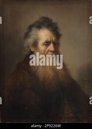 Buste d'un vieil homme 1632 par Rembrandt Banque D'Images