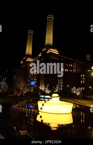 Light Festival, Battersea Power Station , Londres, Royaume-Uni Banque D'Images