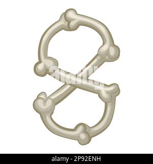 OS numéro 8, vecteur chiffre huit. Numéro de bande dessinée sur fond blanc Illustration de Vecteur