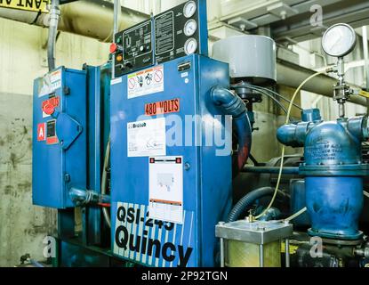 Le fonctionnement interne d'une usine moderne à Detroit, MI USA Banque D'Images