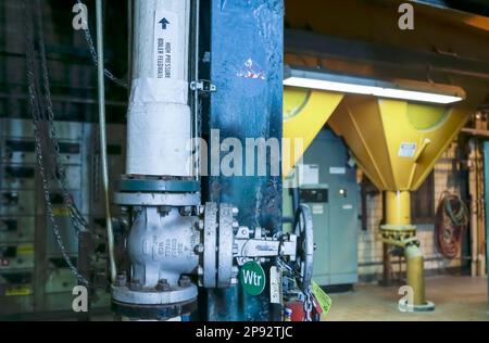 Le fonctionnement interne d'une usine moderne à Detroit, MI USA Banque D'Images