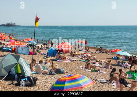 L'Angleterre, l'East Sussex, Brighton, Brighton Beach Banque D'Images