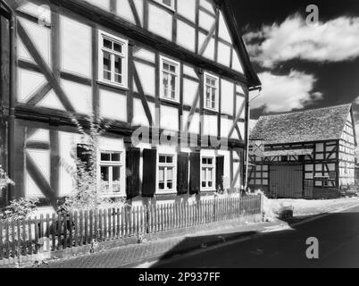 Europe, Allemagne, Hesse, Hesse Centrale, Marburger Land, Ville de Wetter, Alter Forsthof à Oberrosphe Banque D'Images