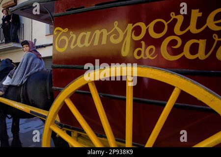 'Festa dels Traginers", Fête de l'muletier dans Shanghai. Comarca del Bages. Eix del Llobregat, Catalogne, Espagne. Banque D'Images