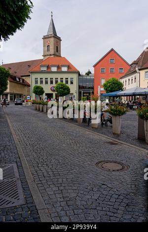 La vieille ville historique de Bad Neustadt, quartier Rhön-Grabfeld, Basse-Franconie, Franconie, Bavière, Allemagne Banque D'Images