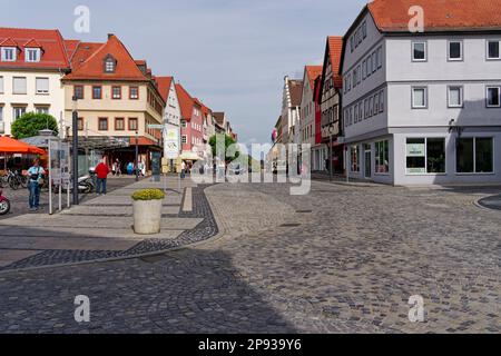 La vieille ville historique de Bad Neustadt, quartier Rhön-Grabfeld, Basse-Franconie, Franconie, Bavière, Allemagne Banque D'Images