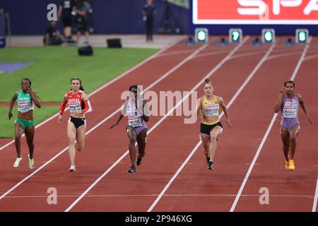 Gina LÜCKENKEMPER et Daryll NEITA dans la demi-finale 100m au Championnat européen d'athlétisme 2022 Banque D'Images