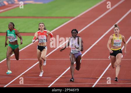 Gina LÜCKENKEMPER et Daryll NEITA dans la demi-finale 100m au Championnat européen d'athlétisme 2022 Banque D'Images