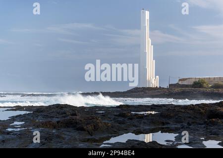 Faro de la Punta del Hidalgo, Tenerife, Iles Canaries, Espagne Banque D'Images