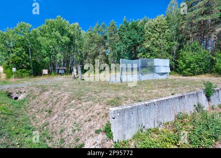 Barrière frontalière, ancienne, mémorial, ancienne frontière, ceinture verte, Zimmerau, Sulzdorf an der Lederhecke, Allemagne, Europe, Banque D'Images