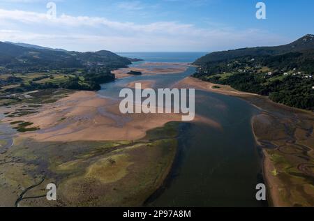 Réserve de biosphère de l'estuaire d'Urdaibai, estuaire de l'Oka, région de Gernika-Lumo, province de Gascogne, pays Basque, Espagne Banque D'Images