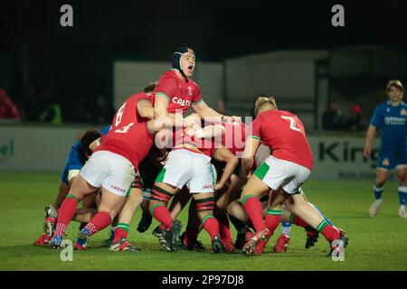 Trévise, Italie. 10th mars 2023. Pays de Galles en U20 - Italie vs pays de Galles, Rugby six Nations match à Trévise, Italie, 10 mars 2023 Credit: Independent photo Agency/Alamy Live News Banque D'Images