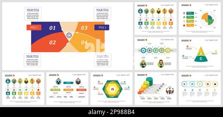 Diagrammes infographiques créatifs avec éléments géométriques Illustration de Vecteur