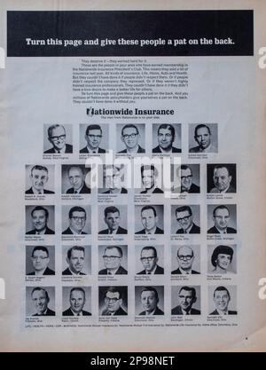 Vintage 'Life' Magazine 14 juin 1968 annonce de publication, États-Unis Banque D'Images