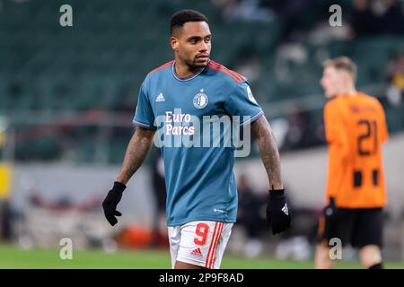 Varsovie, Pologne. 09th mars 2023. Danilo Pereira da Silva de Feyenoord vu lors de l'UEFA Europa League 2022/23 1st jambe de 16 match entre Shakhtar Donetsk et Feyenoord Rotterdam au Maréchal Jozef Pilsudski Municipal Stadium de Legia Varsovie. Score final: Shakhtar Donetsk 1:1 Feyenoord Rotterdam. Crédit : SOPA Images Limited/Alamy Live News Banque D'Images