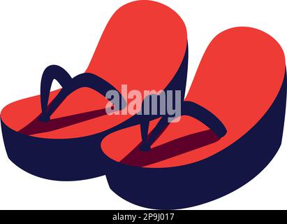 chaussures japonaises traditionnelles Illustration de Vecteur