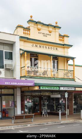 J.M. Bâtiment Monsour à Adelaide Street, Maryborough, Queensland, Queensland, Australie Banque D'Images