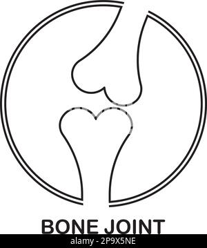 symbole d'illustration vectorielle d'icône de liaison osseuse Illustration de Vecteur