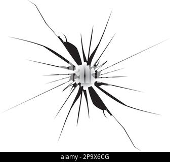 symbole d'illustration vectoriel d'icône de miroir cassé Illustration de Vecteur